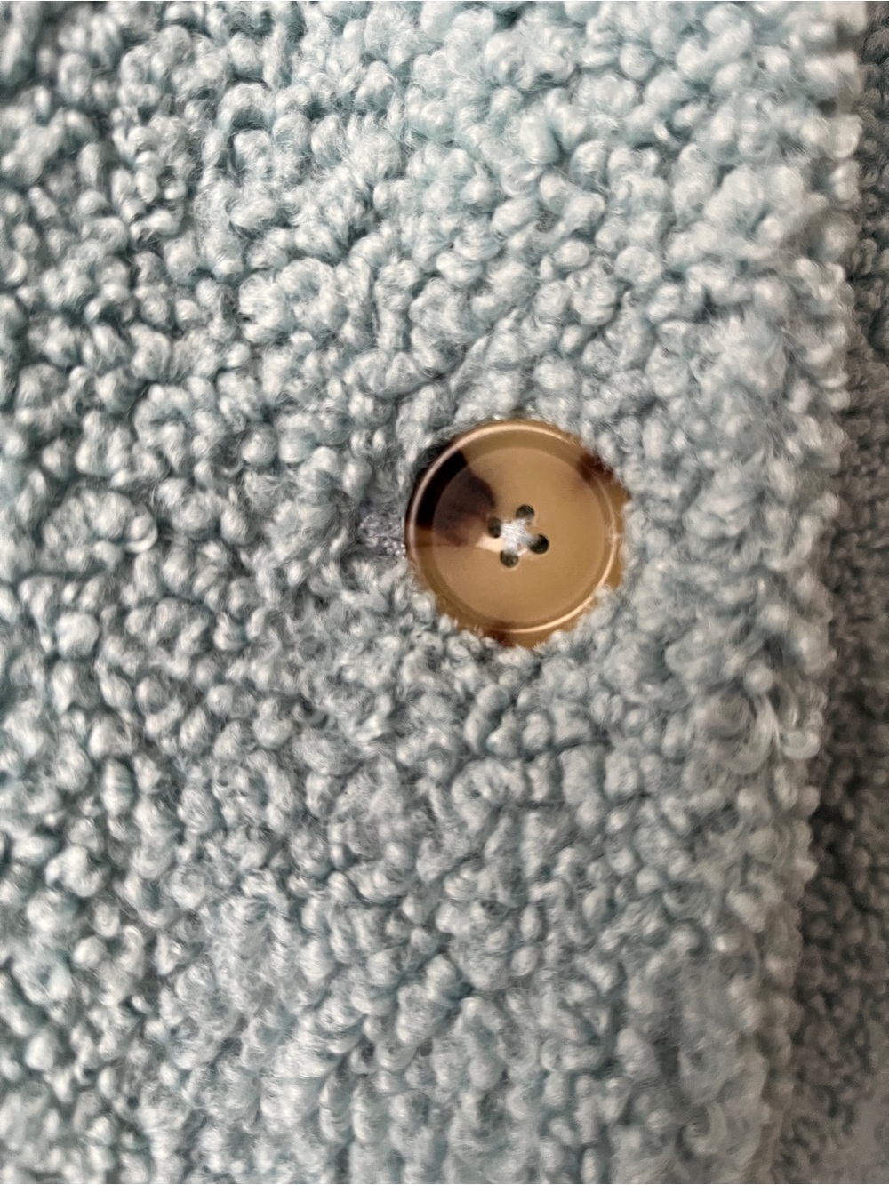 Aritzia Wilfred Light Blue Teddy Jacket - Picture 4 of 8